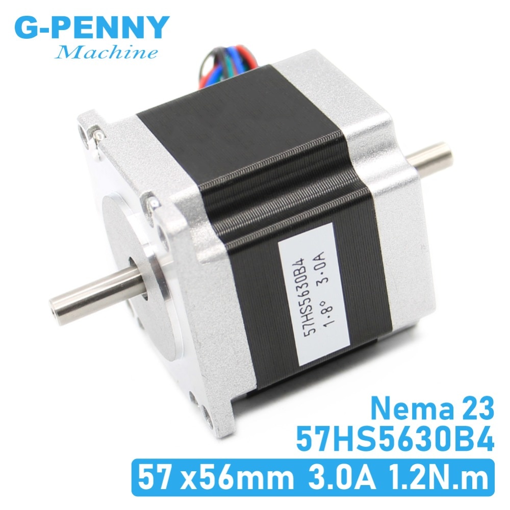 CNC Stepper motor Dual Shaft 57x56 NEMA 23 stepper motor 3A 1.26N.m double shaft stepping motor 180Oz-in For CNC machine