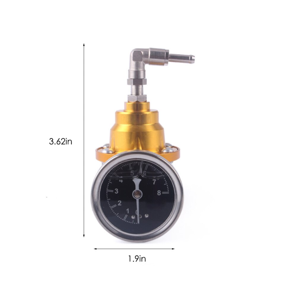 Universal Adjustable Fuel Pressure Regulator Tomei Type with Original Gauge and Instructions Motocycle Parts: Red