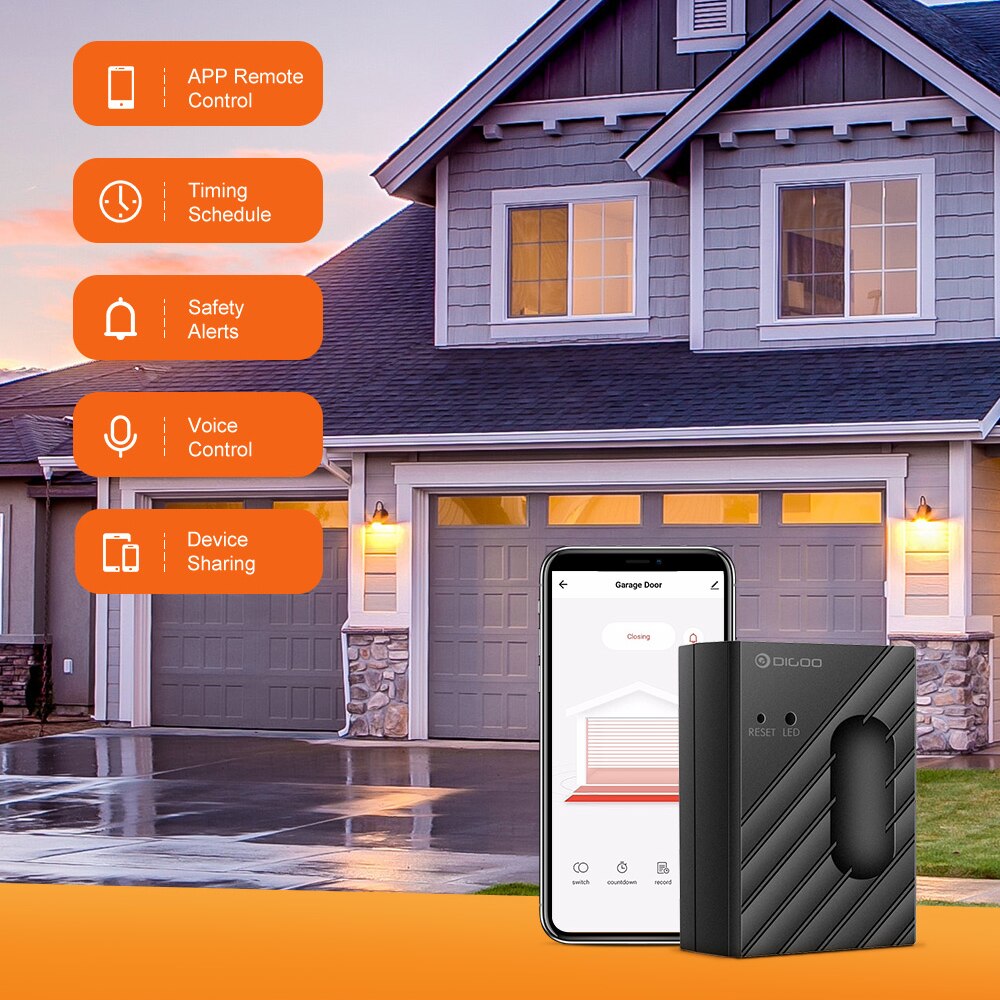 Garage Tür Schalter Clever Wifi Kontrolle Sicherheit Intelligenz Tür Schalter AUF/aus Sensor Arbeit mit Digoo Leben App/tuya Clever App