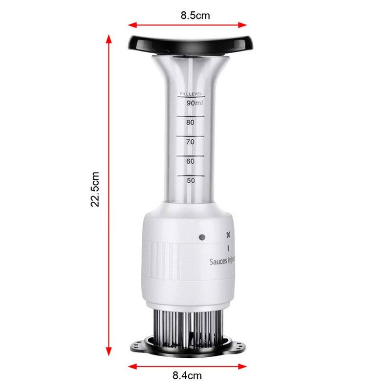 2-in-1 Meat Tenderizer Marinade Injector BBQ Meat Steak Beef Sauce Tenderizer with Stainless Steel Needle: Default Title