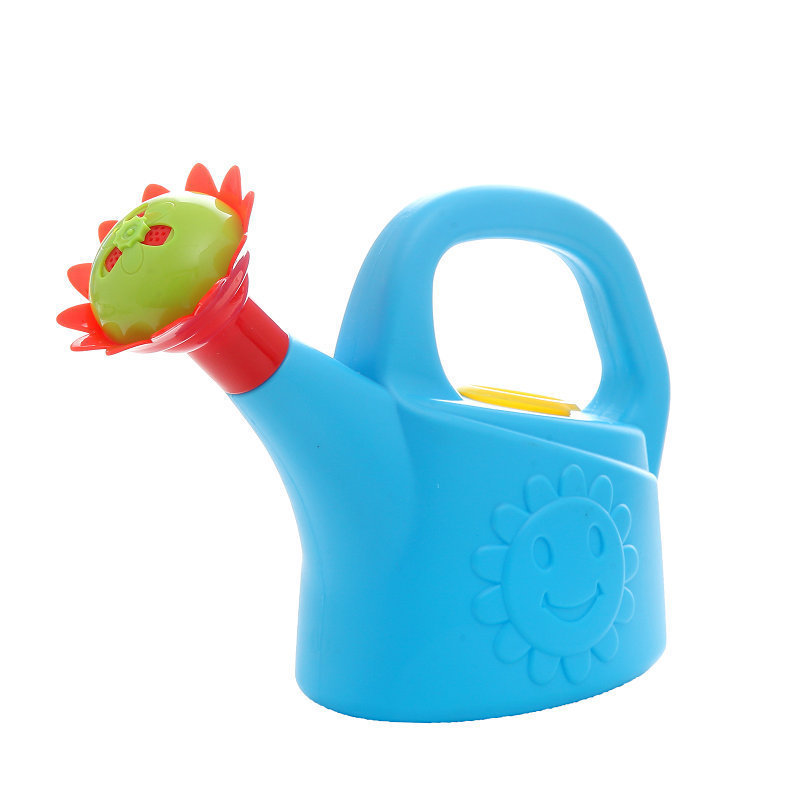 Cute cartoon house garden watering can spray bottle sprinkler children beach bath toy: Blue