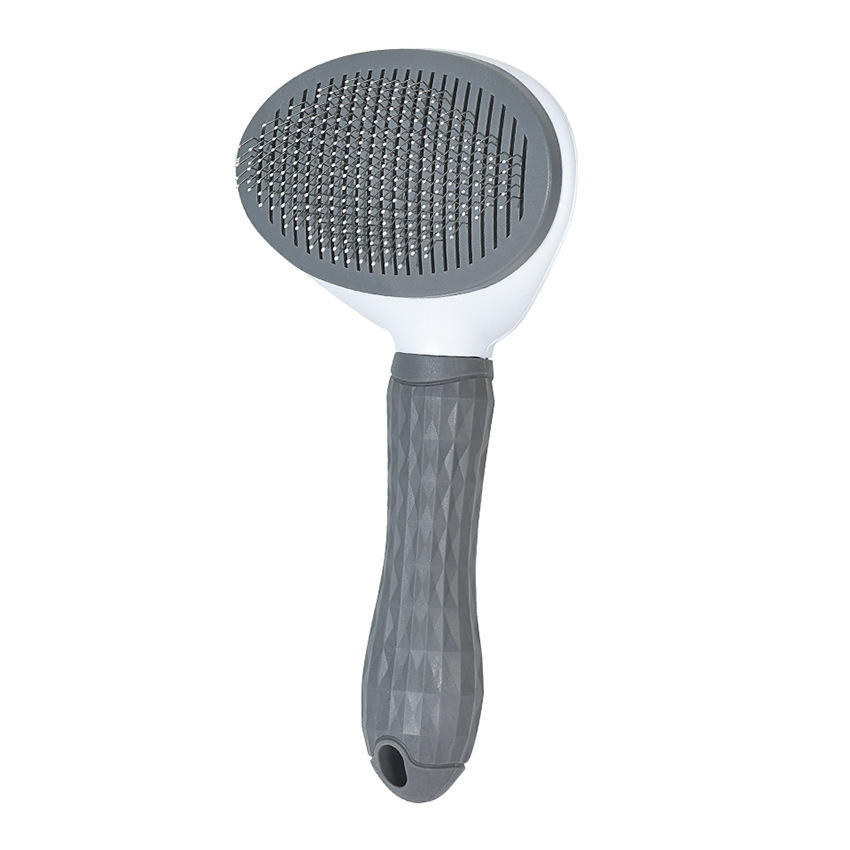 Pente para animais de estimação, pente automático para remoção de pelos, agulha de aço inoxidável, pente para gato, limpeza de produtos domésticos, remoção de pelos com um clique