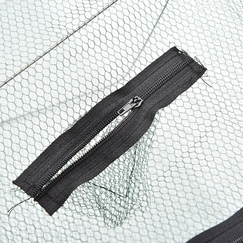 1 stk. sammenfoldelig nylon fiskenet fangst krabbe fisk crawdad rejer minnow mesh bur fiske lokkemad fælde cast dip drift reje net