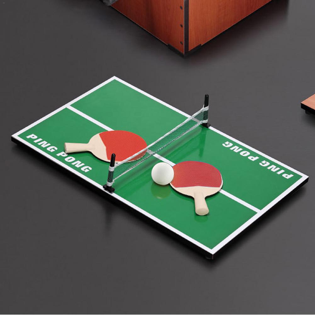 Juego de Mini tenis de mesa de madera para niños, juego de mesa portátil, entretenimiento deportivo para interiores, 1 Juego