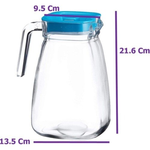 Pasabahce Carre Blauw Deksel Jug 1800 Cc