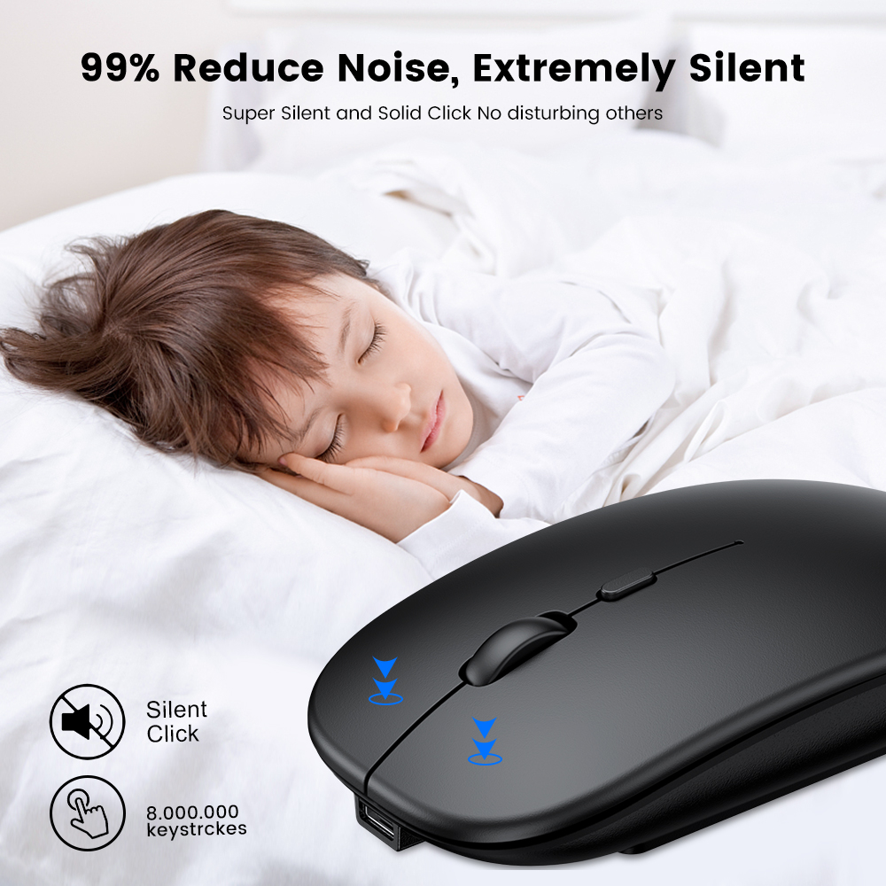 Bezprzewodowa mysz bezprzewodowa mysz komputerowa ergonomiczna Mini Usb Mause 2.4Ghz cicha mysz optyczna Macbook na laptopa