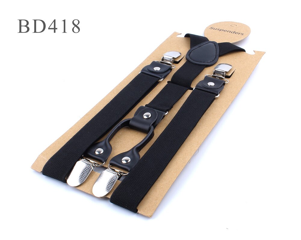 Bretelles élastiques solides et réglables pour garçons et filles, couleur bonbon, accessoires de mariage,: BD418