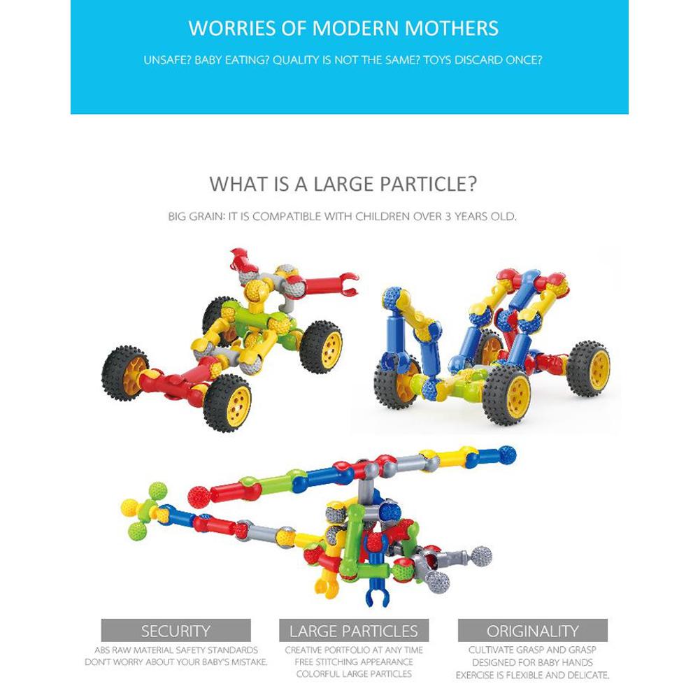Kuulee gemeinsam Vielzahl Wagen Kunststoff Bausteine Pädagogisches Spielzeug für freundlicher