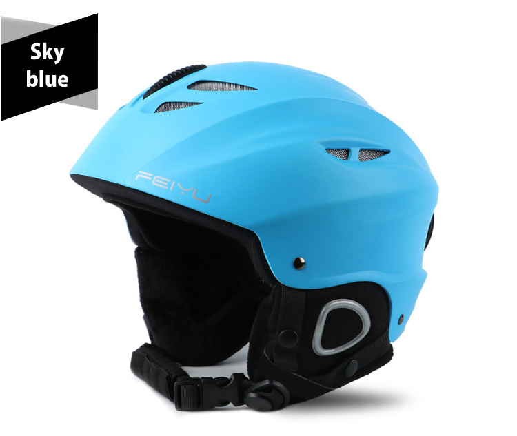 Ski Helmet Integrally-molded Adult Snowboard Helmet Men Women Skating/Skateboard Winter Sports Safety Helmets: Sky blue / L