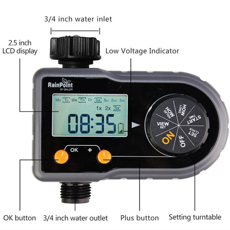 Trädgårdsbevattningstimer bevattningskontroller programmerbar automatisk elektronisk bevattningstimer smart bevattningstimersystem