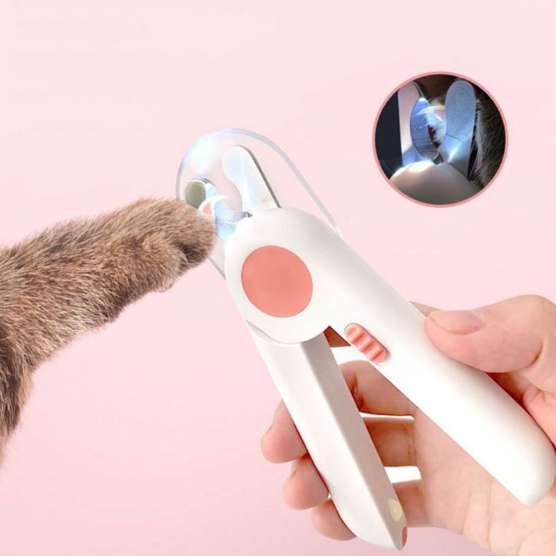 Hond Kat Nagelknipper Bloed-Proof Manicure Nagels Schaar Met Super Heldere Led-verlichting Pet Grooming Supplies