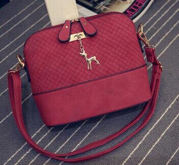 Vogue Star offre spéciale! Sacoches en forme de coquille pour femmes, sacoches tendance, Mini sac à épaule avec jouets en cerf,: Rouge