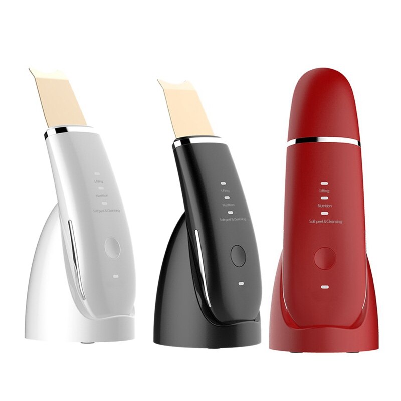 Ultrasonic Skin Scrubber Vibration Face Spatula Blackhead Remover Facial Scrubber Lifting Facial Peeling Device