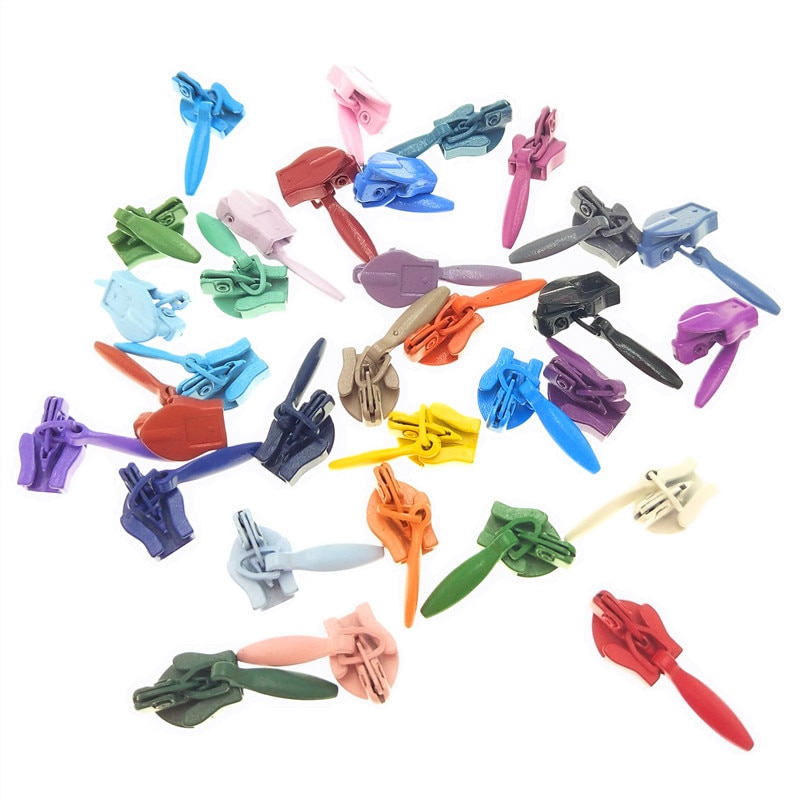 20 STKS Onzichtbare Metalen Rits Slider Voor Nylon Rits 3 #, Multicolor 3 # Nylon Rits Puller, DIY naaien Kits Rits Kits
