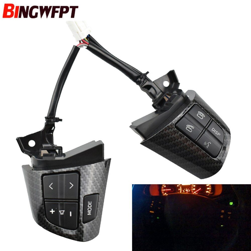 84250-02230 for Toyota Corolla Carbon Fiber Steering Wheel Remote Control Switch Audio Control Button