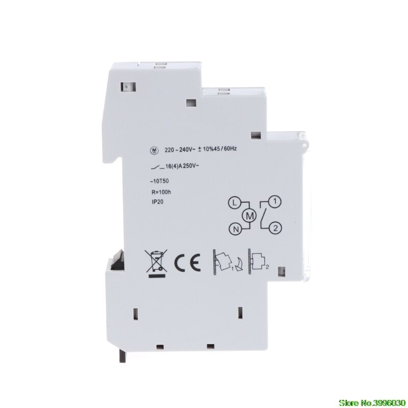 Mechanical 24 Hours Programmable Din Rail Timer Switch Relay 110-240V 16A