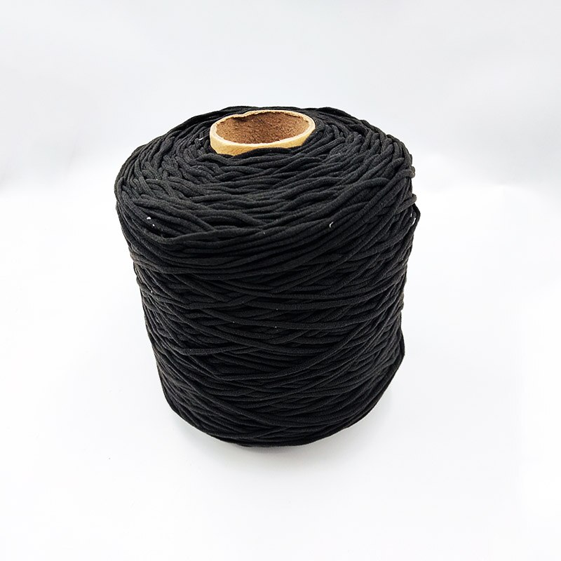 3mm Mouth Mask Elastic Bands Rope Rubber Band String Mask Ear Cord Round Elastic Band DIY Clothing Craft Accessories: Black / 50M