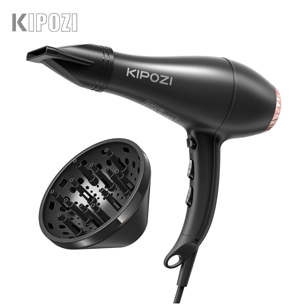 KIPOZI-secador de pelo , 1875W, alta potencia, iónico negativo, secado rápido, salón, potente, cuidado del cabello: AE-KP-9908BPKOB