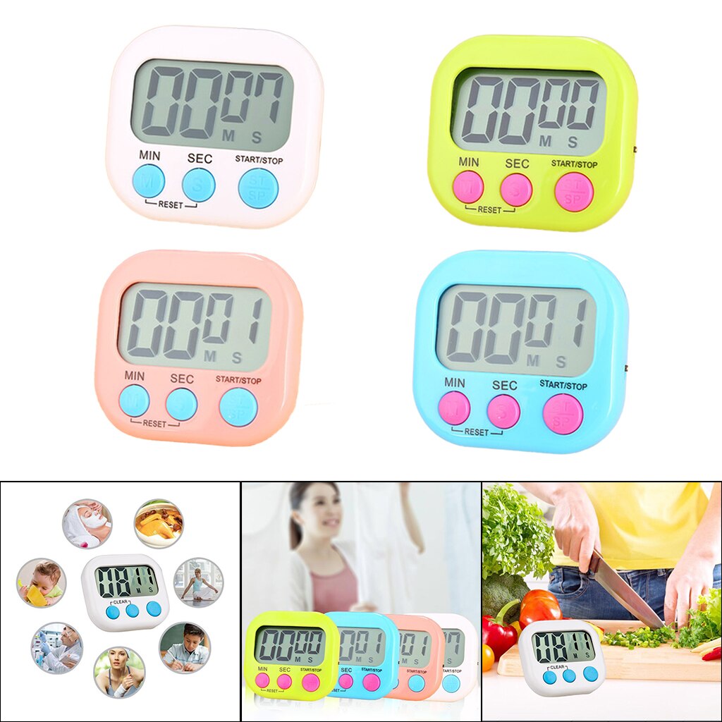 Digital Kitchen Timer Count Up Clear Big Digits for Cooking Sports