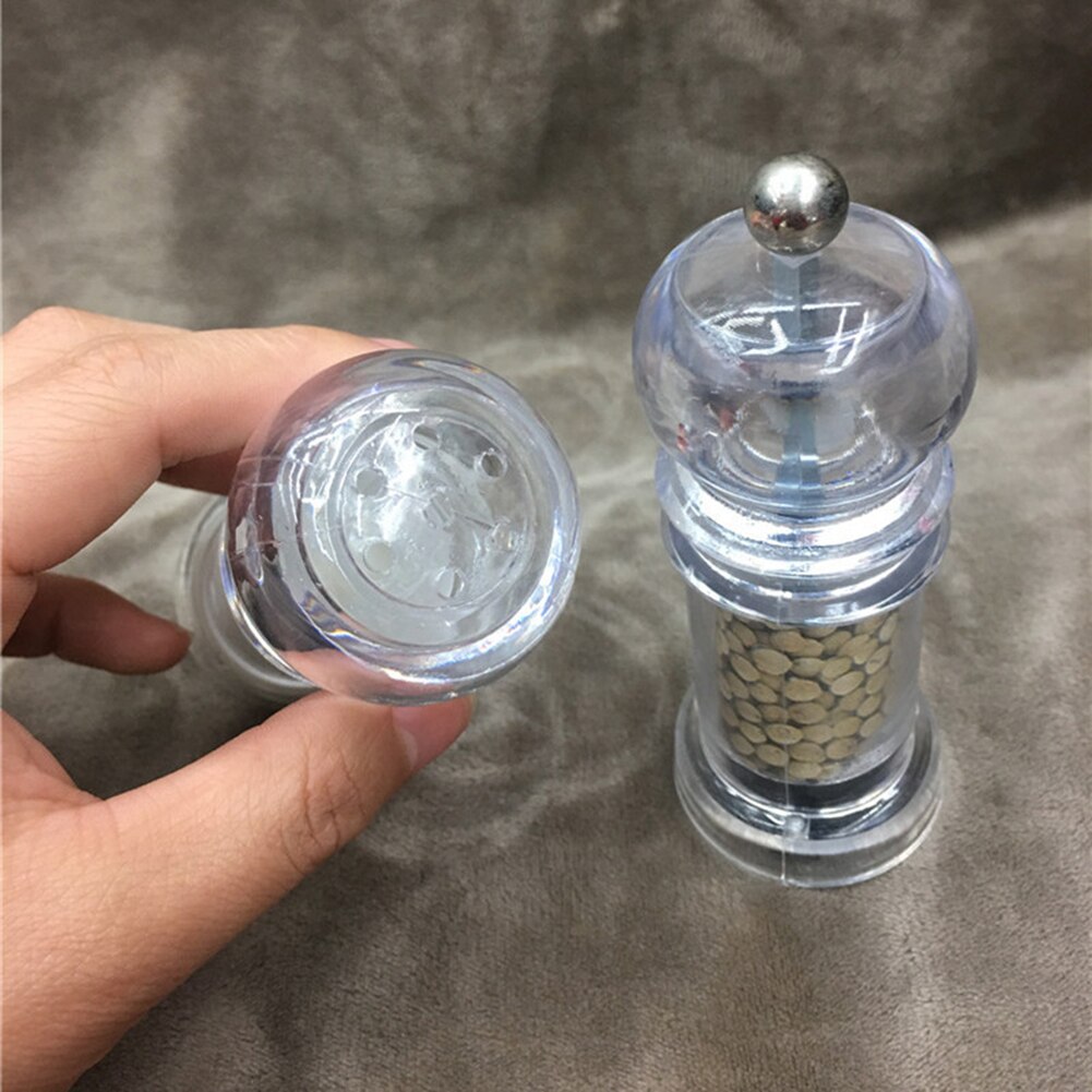 2 stk manuell salt krydder pepper krydder flaske mølle kvern krydder cruet krydder krukke beholder hjemme kjøkken verktøy