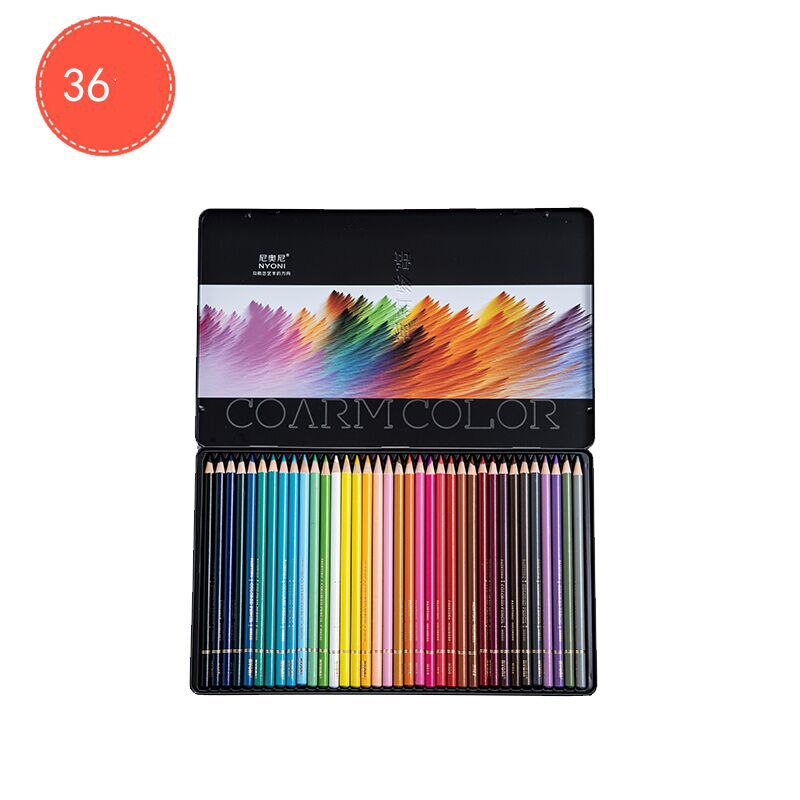 NYONI 12/24/36/48/72/120 Colors Colored Pencils Oil-based Lapis De Cor Soft Core Art Supplies: 36 Color Set