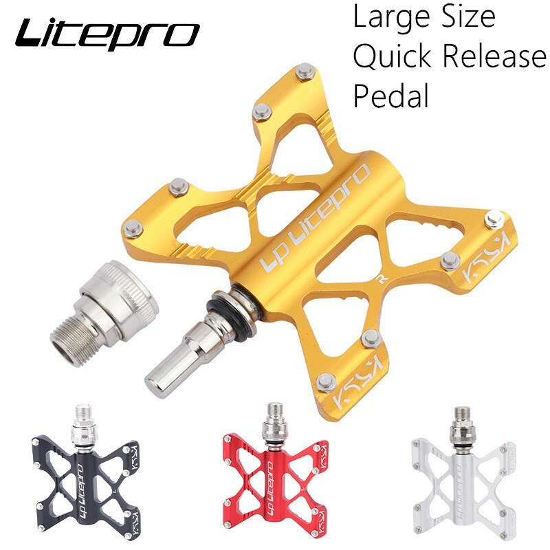 LP Litepro K5 Fahrrad schnell Freisetzung QR Pedal MTB Lagerbier Pedale Falten Straße Fahrrad Antislip extra Große Größe für Mann große Fuß