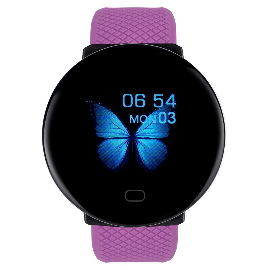 Fitness Tracker-wasserdicht Armbinde Schlaf Überwachung Smartwatch D19 Bt 4,0 Clever Uhr Напульсники: LILA