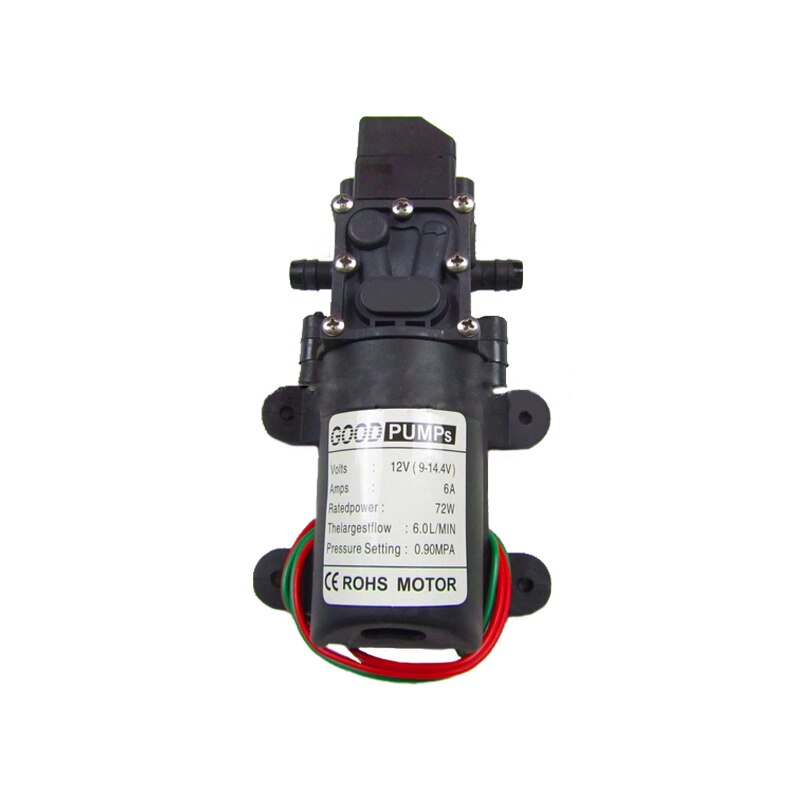 DC12V 70W Electric Diaphragm Water Pump 6L/Min 130PSI High Pressure Self Priming Pump for Water Diaphragm Pump: Straight