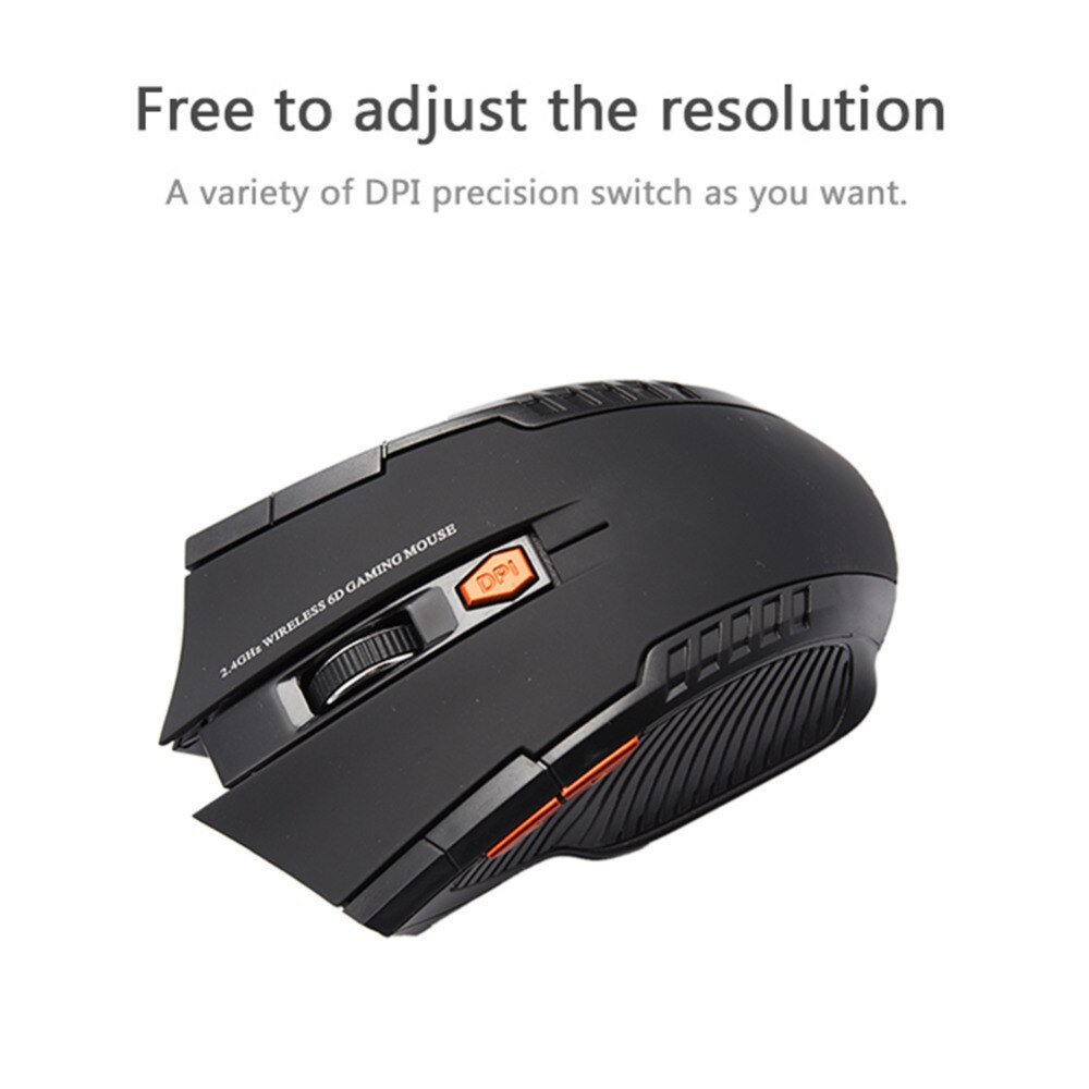 1200DPI Optical mouse Adjustable Resolution 2.4Ghz Mini Portable Gaming Mouse Mice Wireless 10m/38.2inch