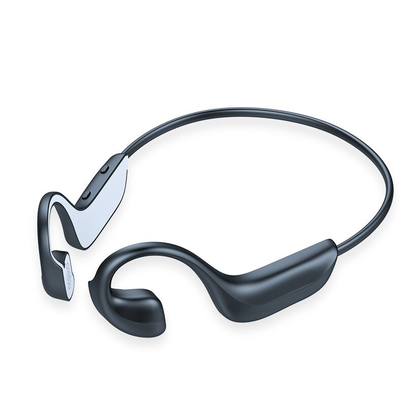 Hallo-tech G100 Bone Conduction Headphones - Bluetooth 5.0 Wireless Sport Headset with Mic: Gray