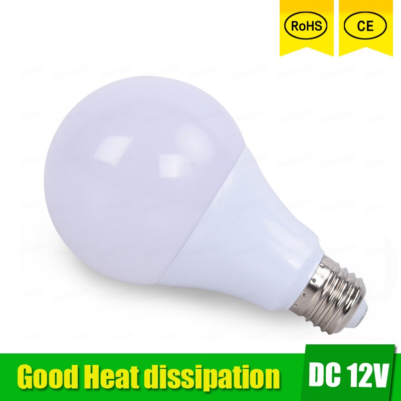 5pcs E27 LED Bulb Lights 3W 5W DC 12V Led Lamp 9W 12W 15W Energy Saving Lampada 12 Volts Led Light Bulbs for Outdoor Lighting