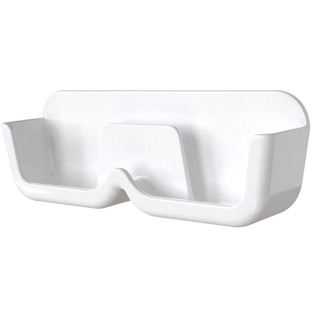 Vitrine de lunettes, boîte de rangement de lunettes de soleil, support mural perforé gratuit pour lunettes de soleil, support de rangement pour lunettes, rangement à domicile: WHITE