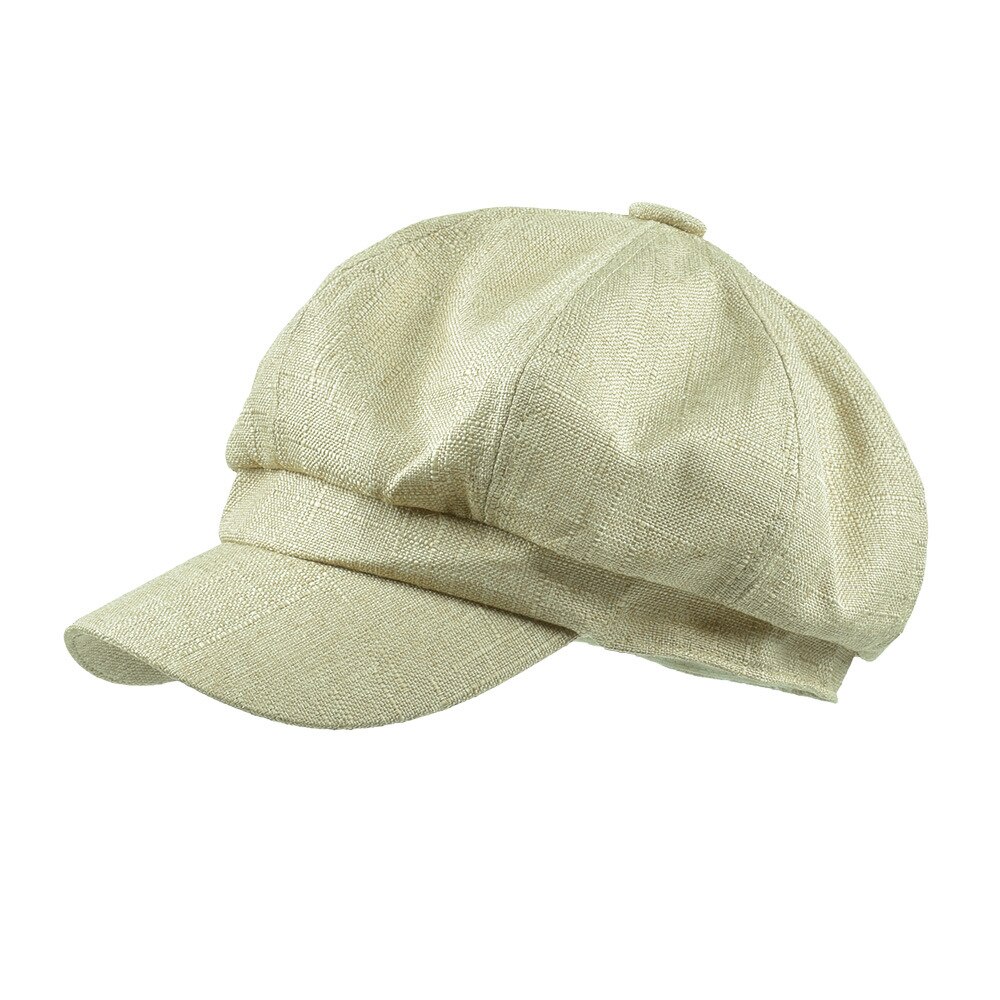 Gorros Vintage de hiedra para hombre y mujer, boina lisa en blanco, informal, Unisex, para verano,