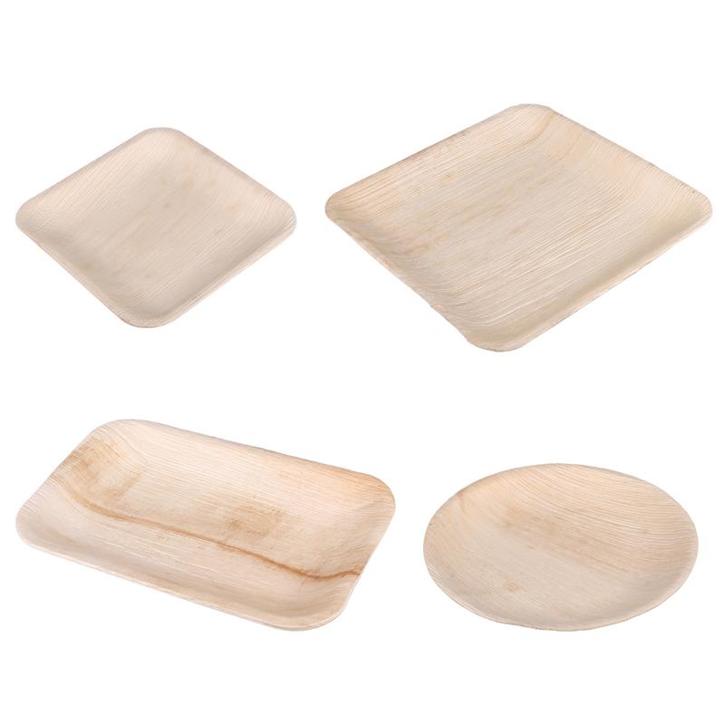 10 stk 10 tommer 8 tommer blade engangs tallerkensæt festservice servicebakke dessert fade tallerkener rustik bryllup fødselsdag picnic