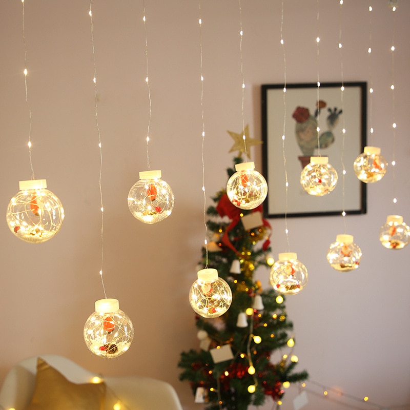 Gardin led koppartråd ljusslinga saga eu julkrans bröllopsfest sovrum utomhus ljusslingor dekoration