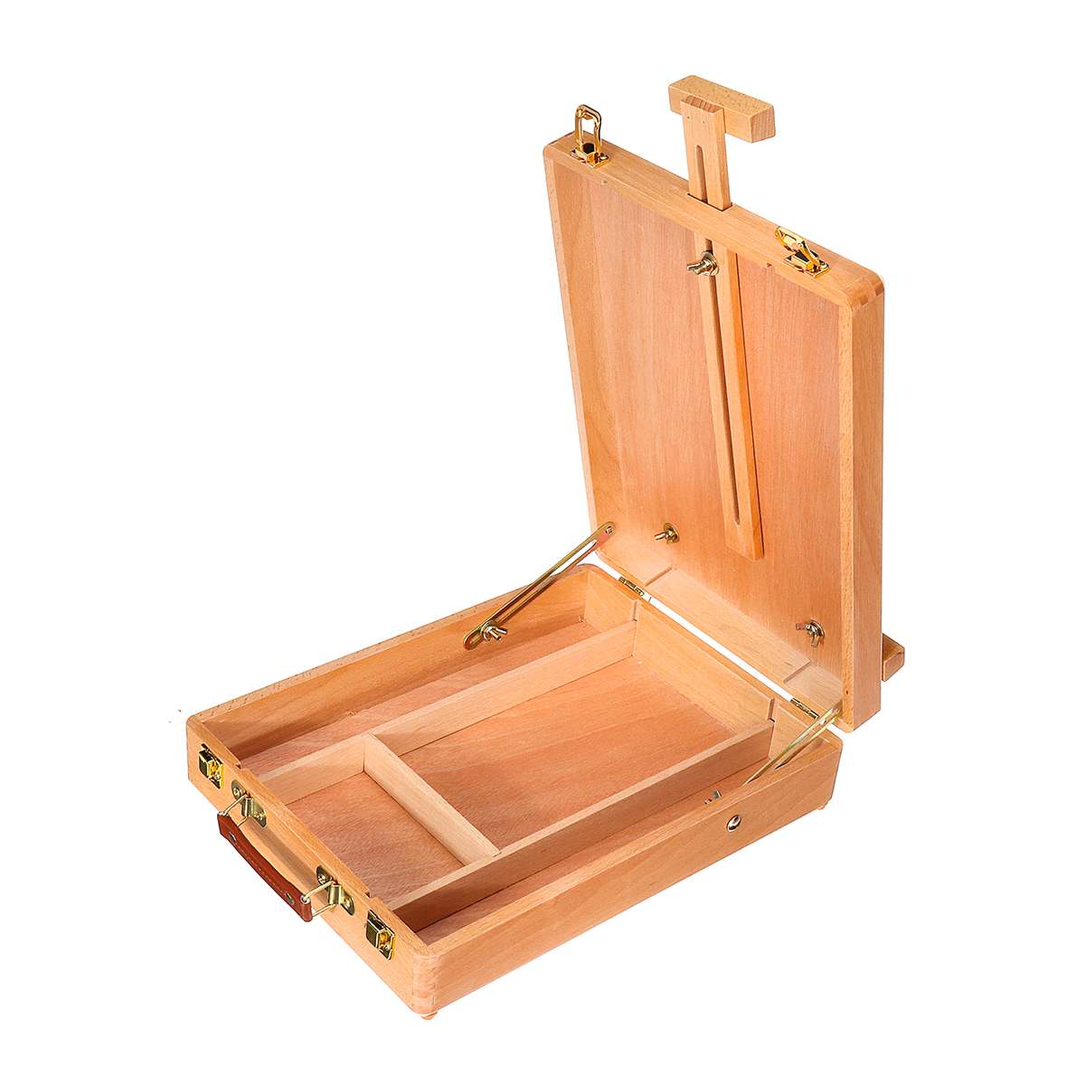 Wooden Easel Artist Craft With Integrated Box Art Drawing Painting Table Box Oil Painting Laptop Suitcase Multifunctional