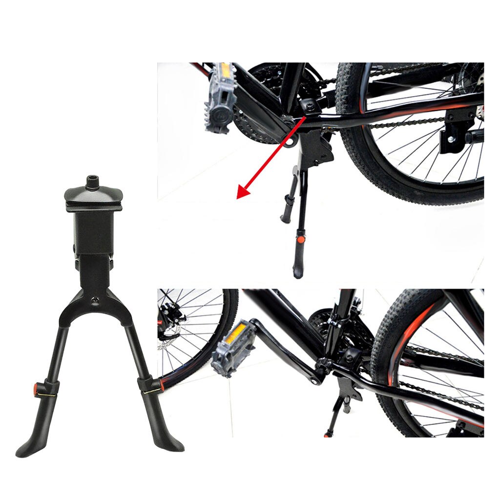 Dubbele Been Fiets Kickstand Center Kick Stand Mount Fiets Stand Past 26 "En Boven Voor Racefiets