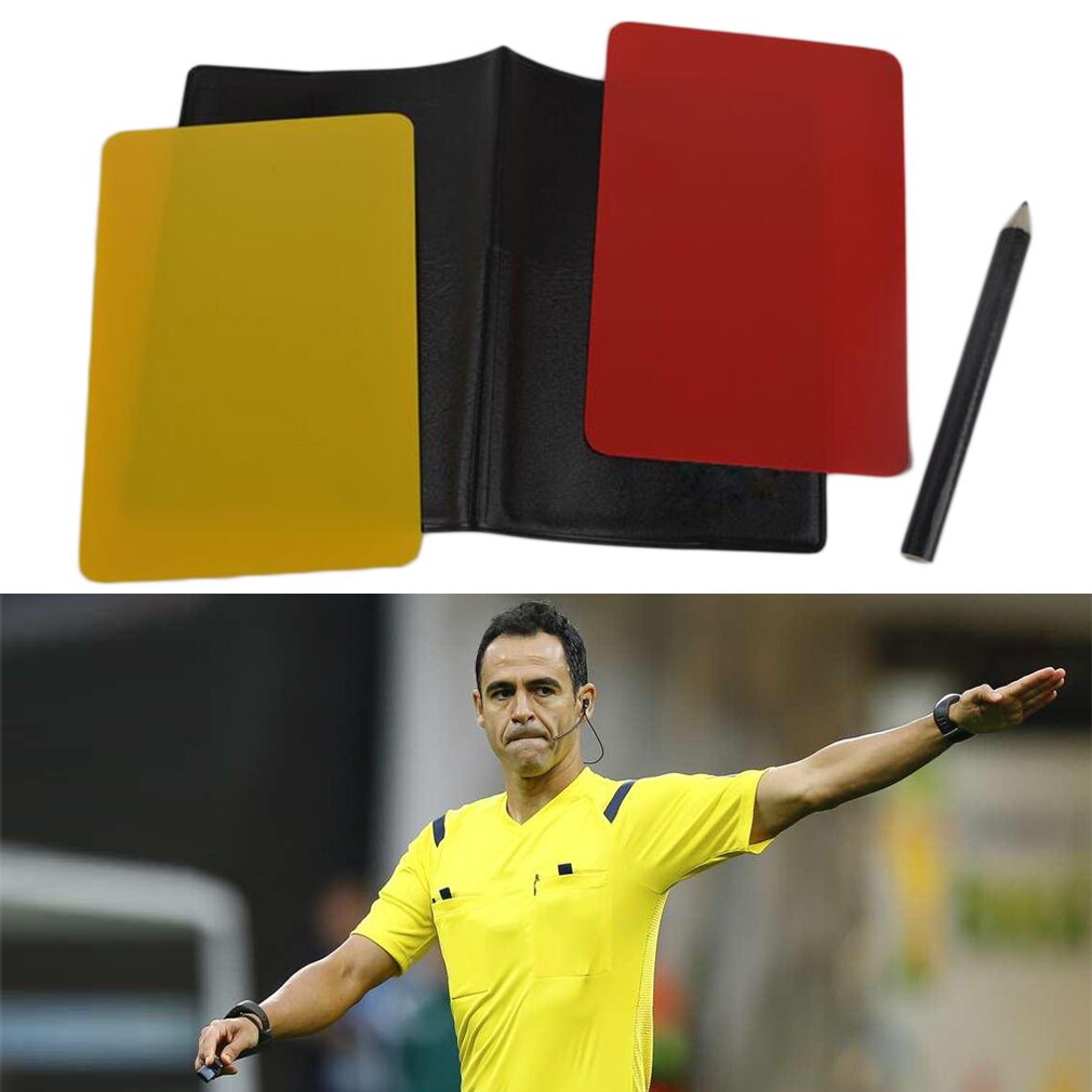 Football soccer Referee Cards Volleyball Football Sport Wallet Score Notebook Pencil Set Sales brand