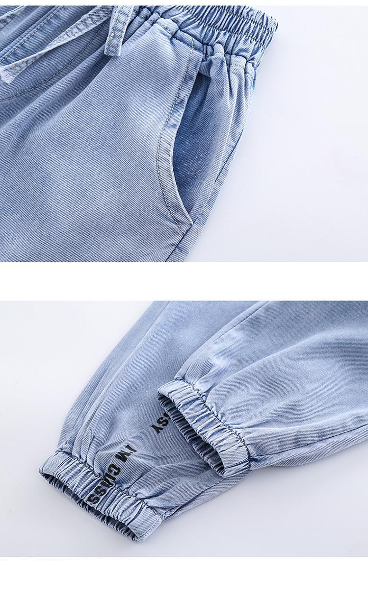 Teenagepiger sommer jeans efterår bomuld denim børnetøj afslappet lange bukser småbørn børn bukser teenager tøj 13 14