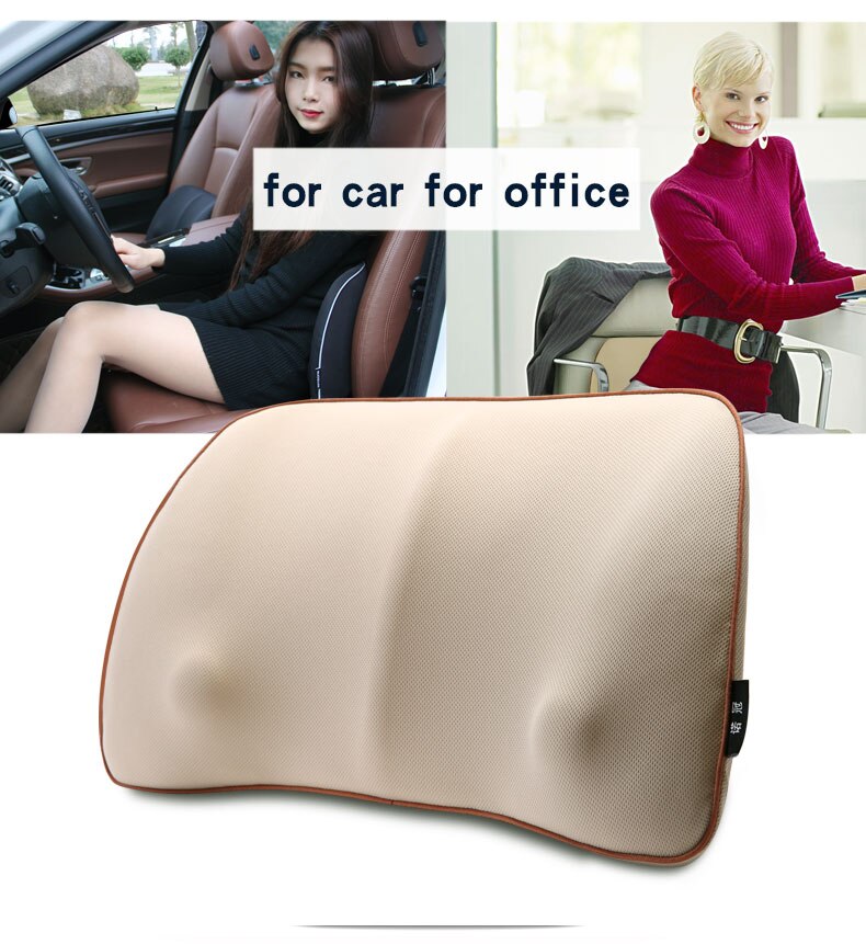 Cuscino del Sedile auto universale lombare supportt Da Viaggio Gomma Piuma di Memoria Cuscino di Massaggio Sedia Da Ufficio Cuscino di Supporto Lombare auto Accessori