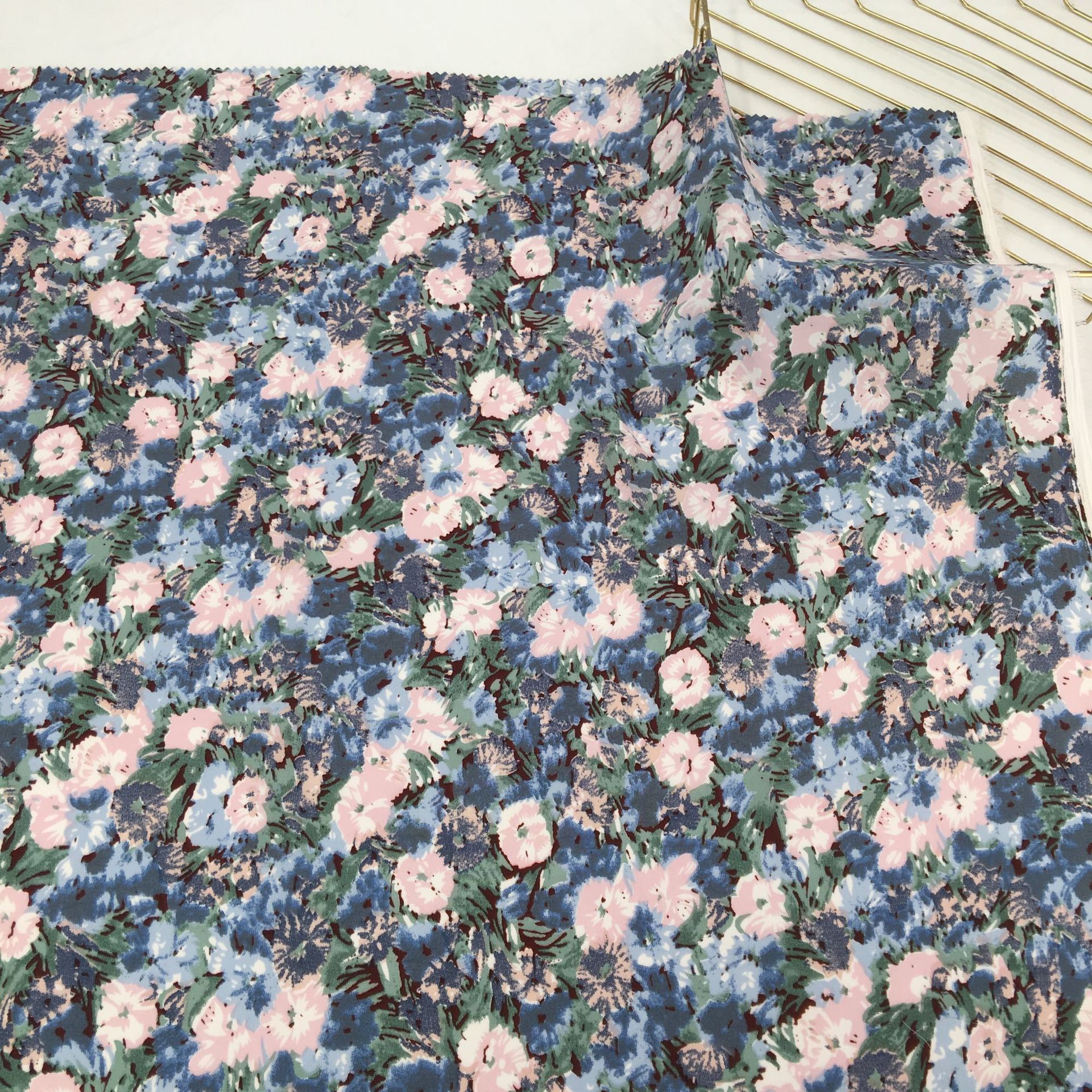 100x150cm Printed Chiffon Fabric for Dress By The Meter Breathable Soft Flower Print Chiffon Fabric Material for DIY Sewing: 2