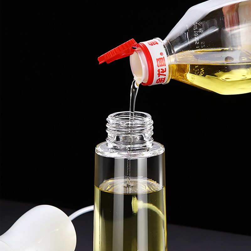 Pulverizador de aceite de oliva de vidrio para cocina, dispensador de aceite para hornear, vinagre, pulverizador de niebla para barbacoa, botella de almacenamiento con pulverizador de aceite de cocina de 200ml