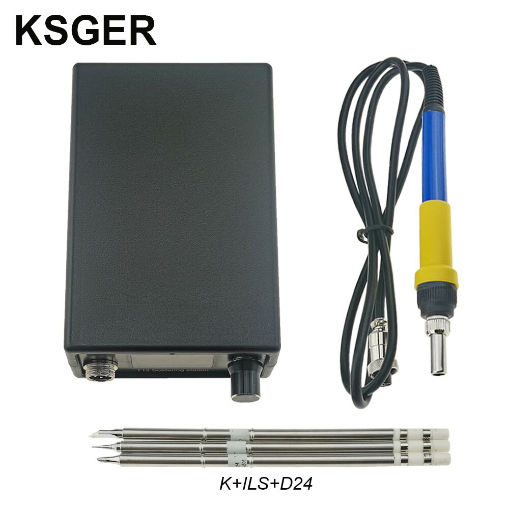 Ksger  t12 lödkolv station stm 32 oled gör-det-själv kit löda elverktyg svetsjärn spetsar temperaturkontroll handtag: Uppsättningar 3