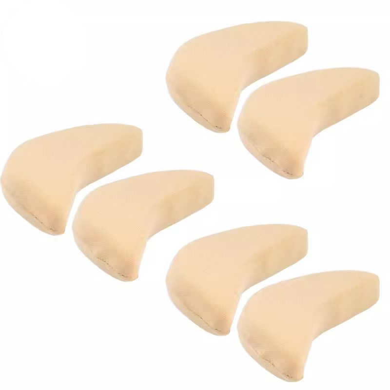 10 Uds. Almohadillas de esponja para el antepié, almohadillas de ajuste para reducir el tamaño del zapato, alivio del dolor, plantillas de relleno de tacón alto, almohadilla para el enchufe del dedo del pie del antepié: Azul