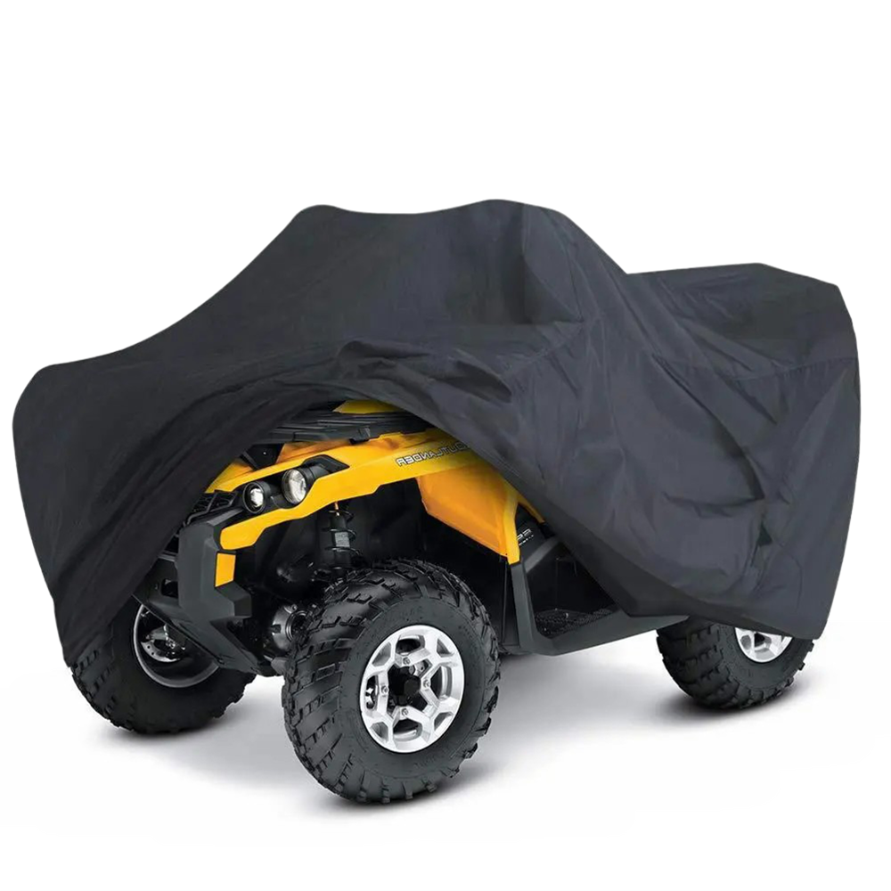 Robuste ATV-Abdeckung, wasserdicht, winddicht, 4-Rad-Quad-Aufbewahrungsabdeckung, Schwarz, Allwetter-Schutz, Auto-Quad-Abdeckungen