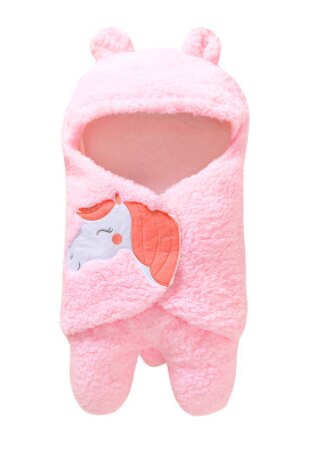 Baby Meisjes Jongens Deken 3 Kleuren Leuke Cartoon Warm Wrap Deken Jumpsuit Een Stuk