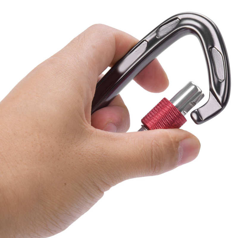 7075 Aviation Aluminum Master Lock Carabiner Safety Buckle Security Equipment Gear for Outdoor Climbing