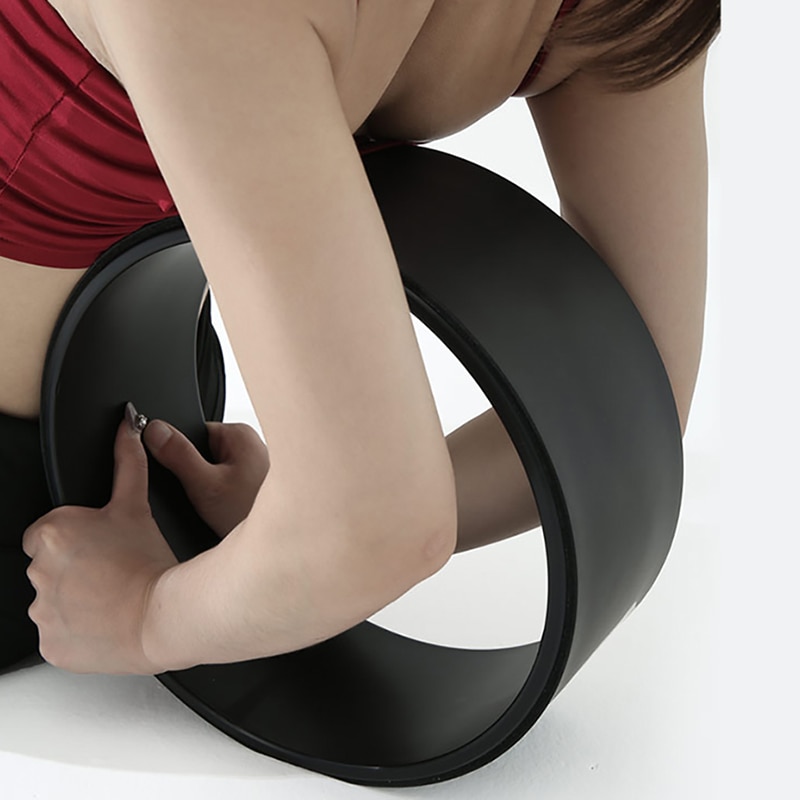 Yoga Wheel Strong Comfortable Dharma Yoga Prop Wheel for Inversions Backbends Back Pain Stretching Balance Accessory