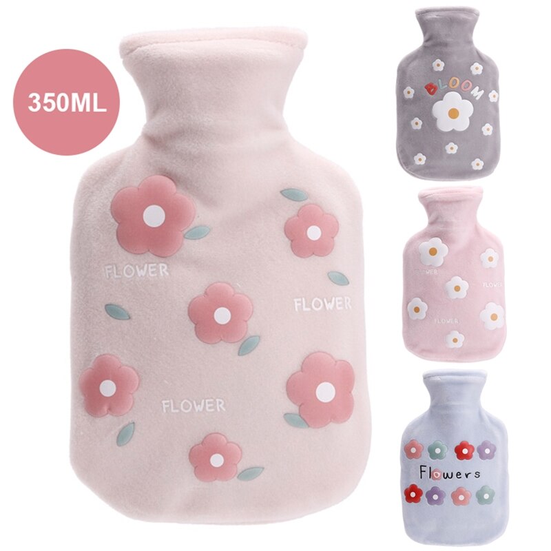 350ML Plush Water Bottle Warm Cute Cartoon Animal Hand Warmers Girls Student Pocket Warmer Rubber Water Bag Home Winter