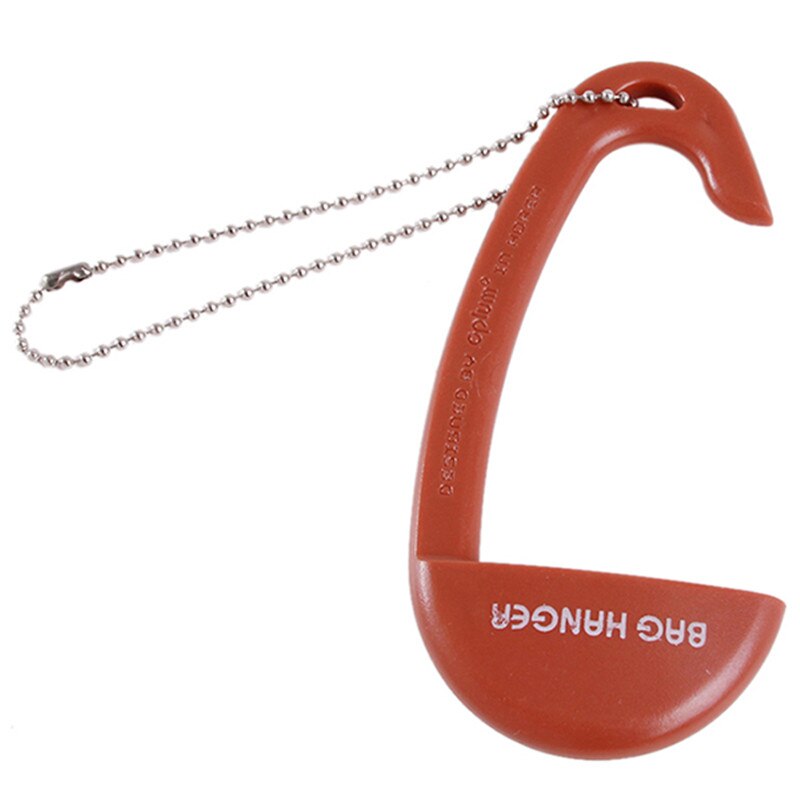 Mini Portable Plastic Bag Hook Clothes Purse Bag Hanger Buckle Device Table Chair Desk Brim Bag Hook Handbag Holder: Chocolate